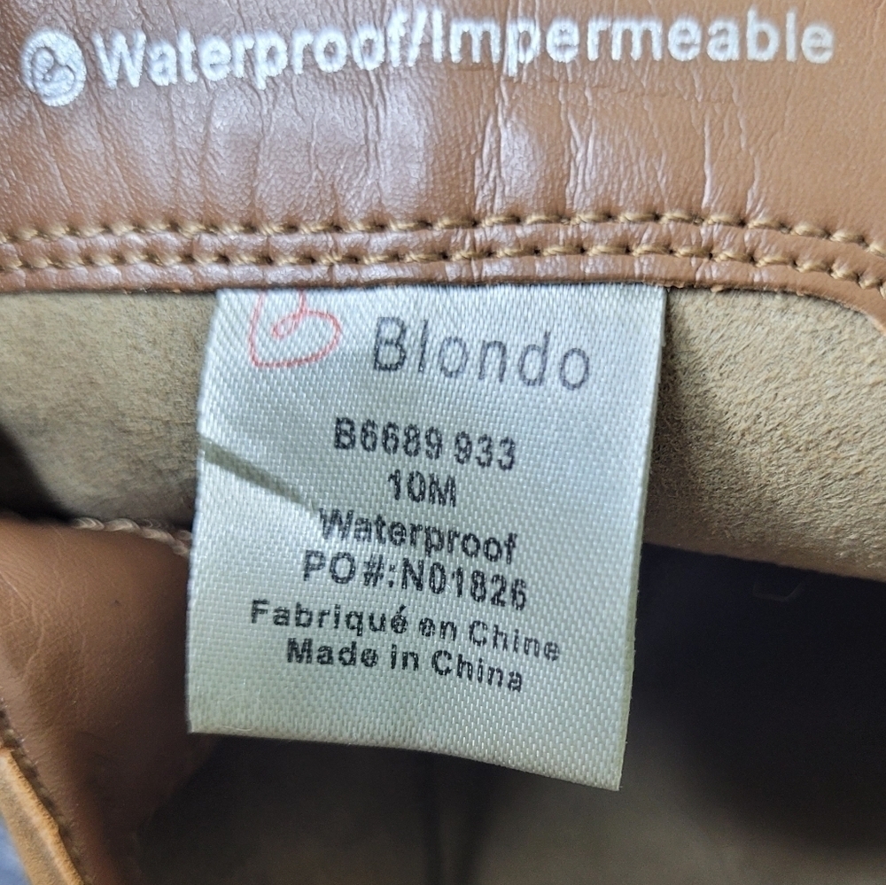 Blondo Brown Leather Booties Size 10 - Picture 8 of 8